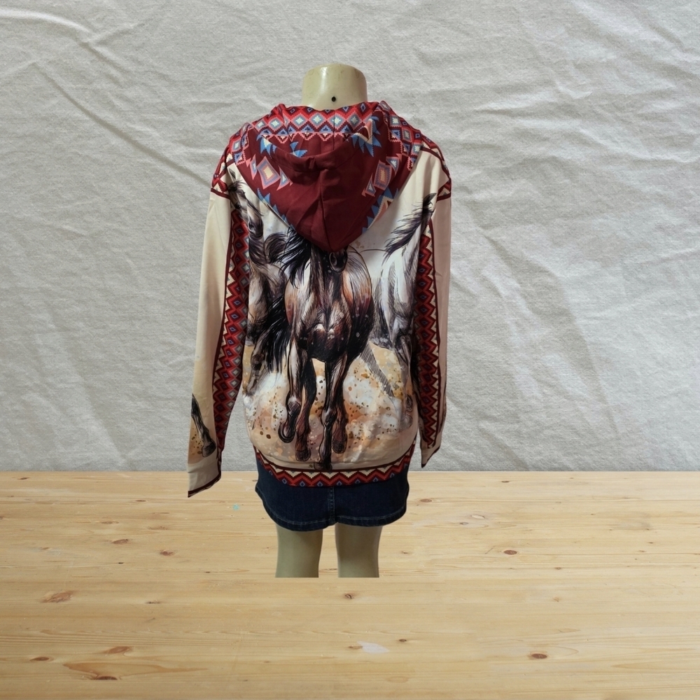 Horse Print Women's Jacket - Picture 2 of 2